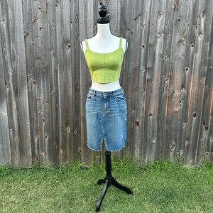 OFFLINE by Aerie Real Me Green Activewear Top EUC